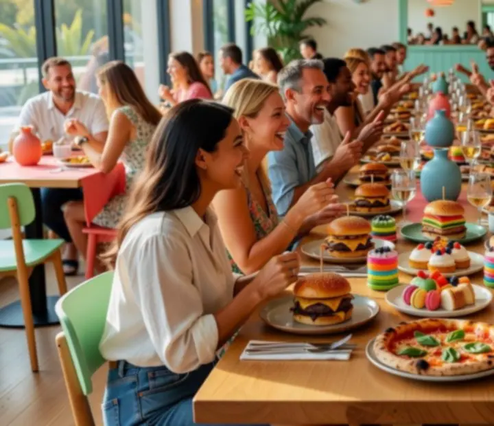 Shared gourmet dishes served for a group dining event at Golden River Fold